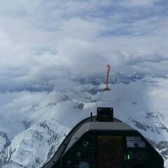 Flugwegposition um 11:53:05: Aufgenommen in der Nähe von Gemeinde Tux, Österreich in 4436 Meter